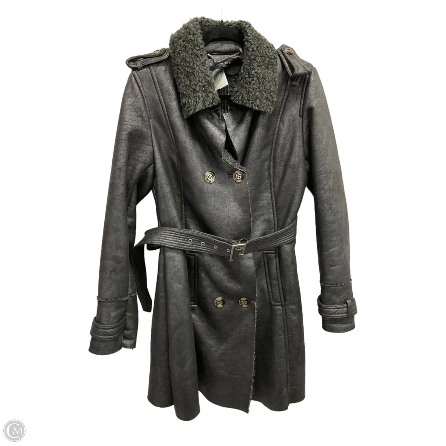 Coat Faux Fur & Sherpa By Black Rivet In Black, Size: L