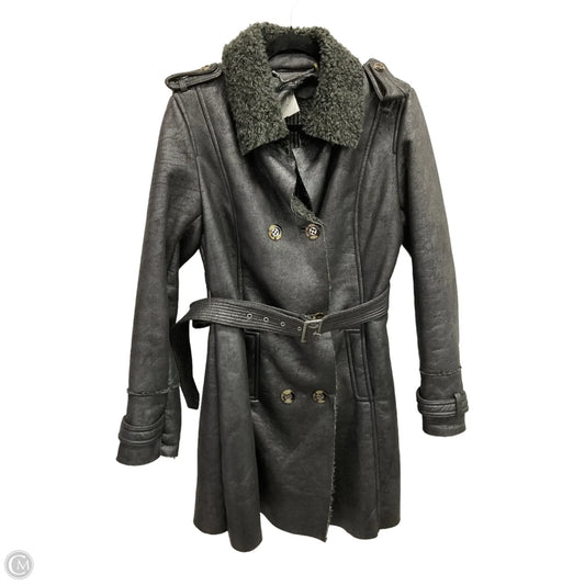 Coat Faux Fur & Sherpa By Black Rivet In Black, Size: L