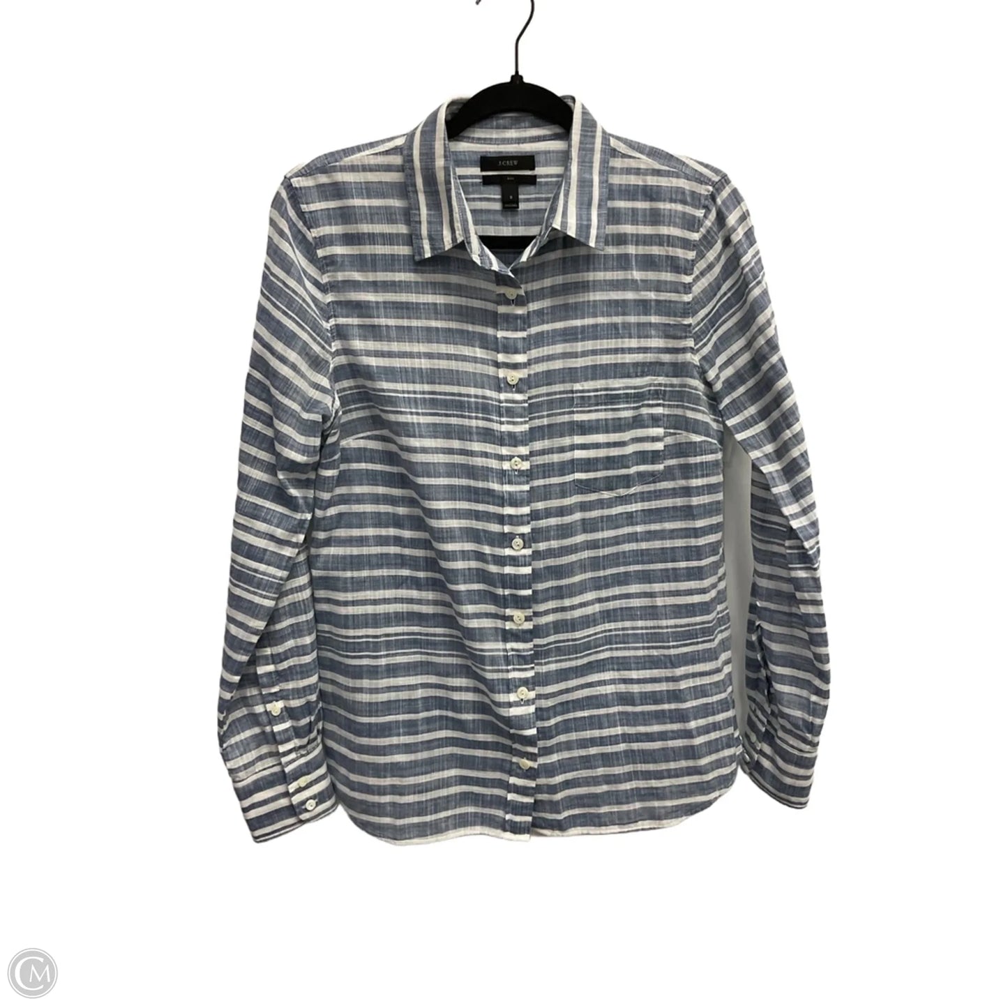 Top Long Sleeve By J. Crew In Striped Pattern, Size: 8