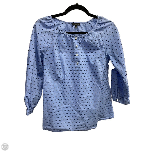 Blouse 3/4 Sleeve By Talbots In Blue, Size: Xs