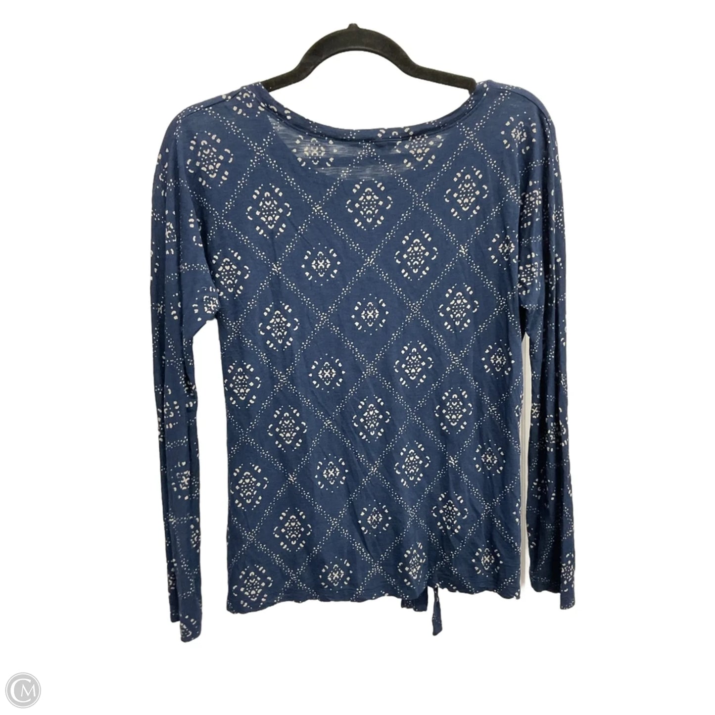 Top 3/4 Sleeve Basic By Lucky Brand In Blue, Size: S