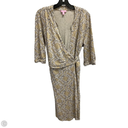 Dress Designer By Lilly Pulitzer In Tan, Size: L