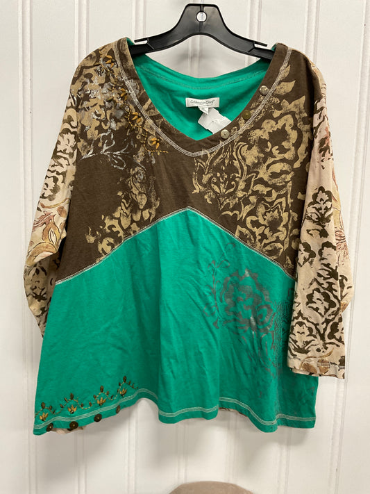 Top Long Sleeve Basic By Coldwater Creek In Multi-colored, Size: 3x