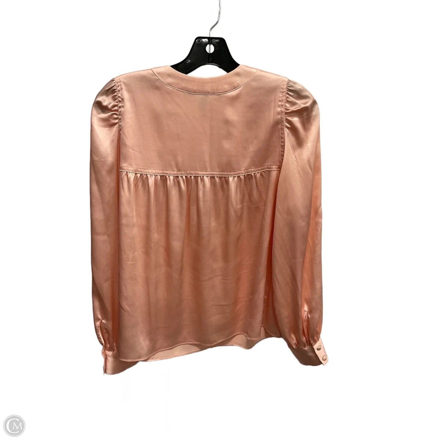 Blouse Long Sleeve By White House Black Market In Peach, Size: Xs