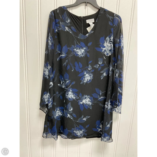 Dress Party Midi By Carmen By Carmen Marc Valvo In Black & Blue, Size: L