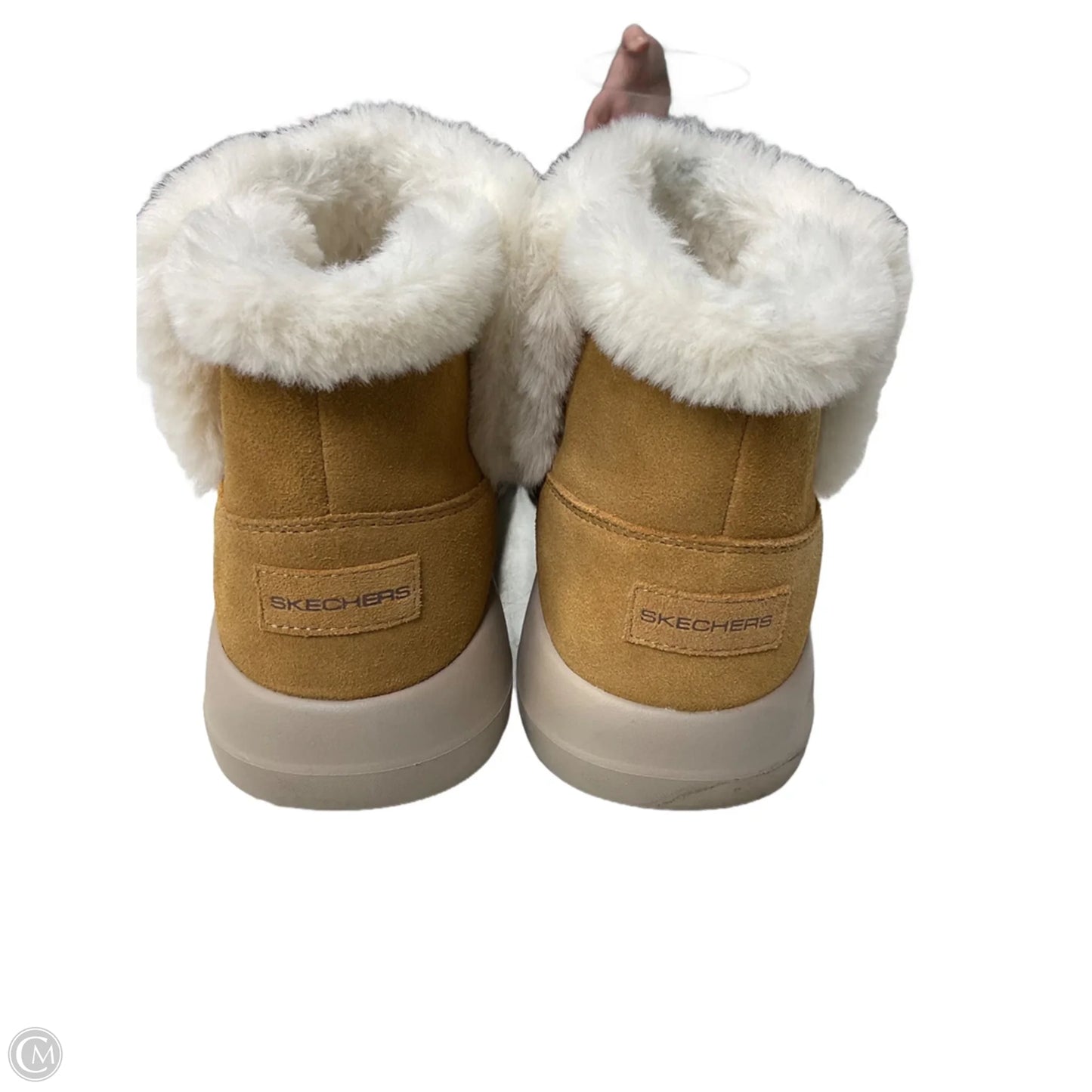 Boots Ankle Flats By Skechers In Beige, Size: 8.5