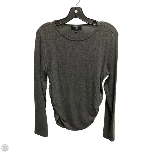 Top Long Sleeve By Banana Republic In Grey, Size: L