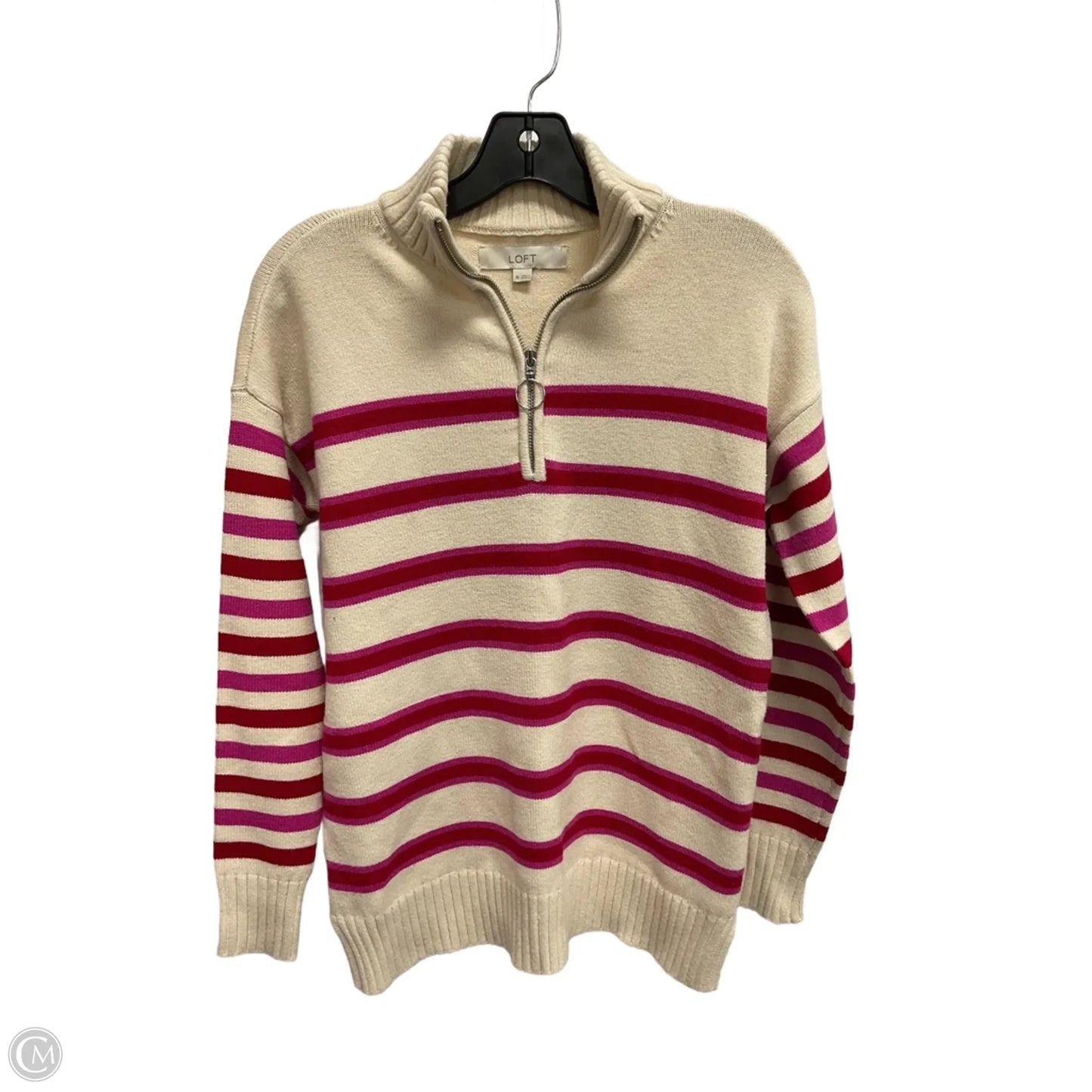 Sweater By Loft In Striped Pattern, Size: Xs