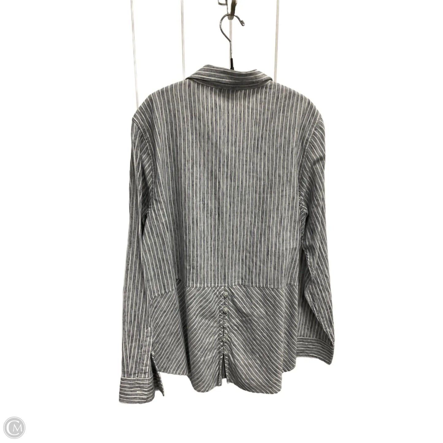 Blouse Long Sleeve By Lucky Brand In Striped Pattern, Size: Xl
