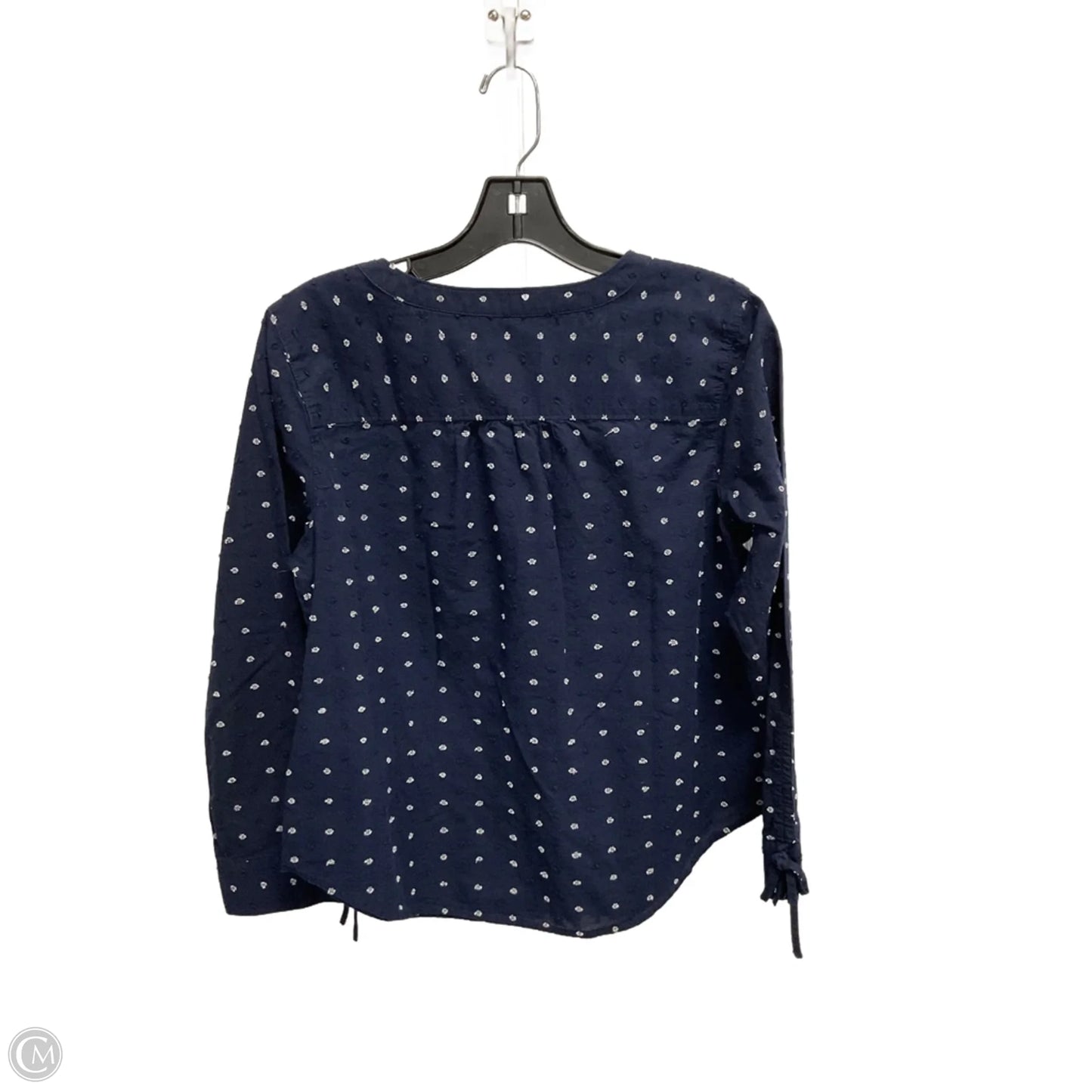 Blouse 3/4 Sleeve By Christopher And Banks In Navy, Size: Mp