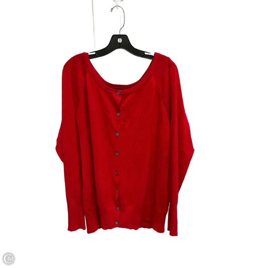 Cardigan By Lane Bryant In Red, Size: 18