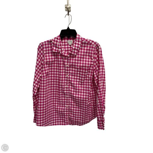 Top Long Sleeve By J. Crew In Checkered Pattern, Size: Xl