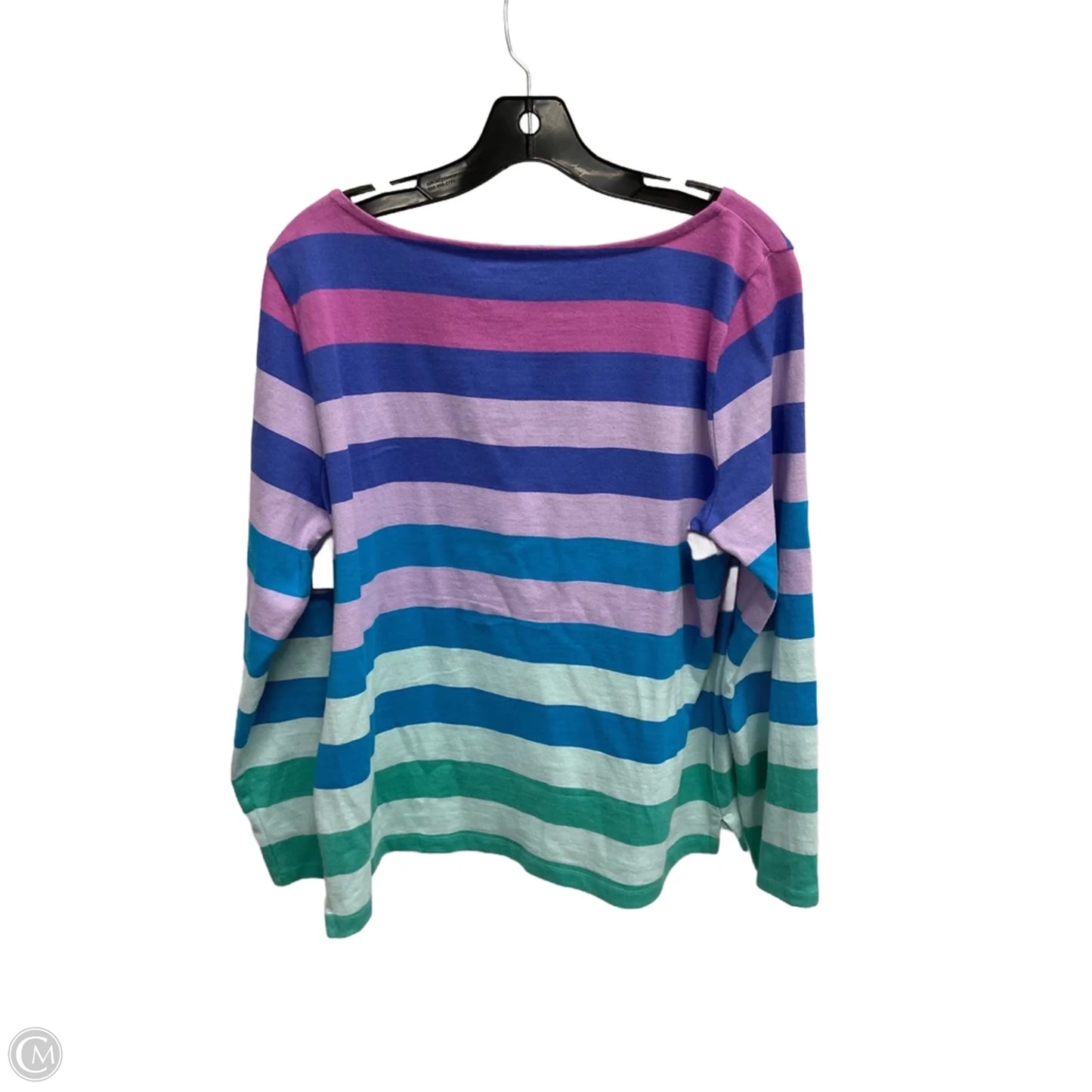 Top Long Sleeve By Talbots In Striped Pattern, Size: Lp