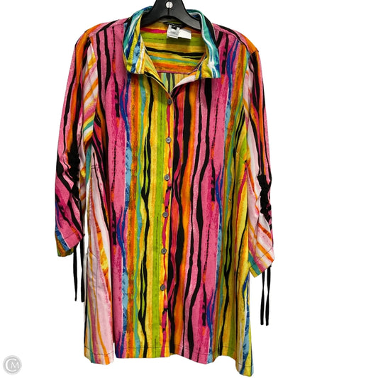 Blouse Long Sleeve By John Mark In Multi-colored, Size: S