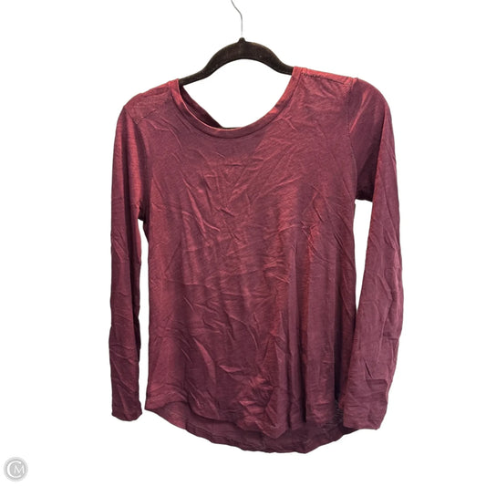 Top Long Sleeve Basic By Madewell In Maroon, Size: Xs