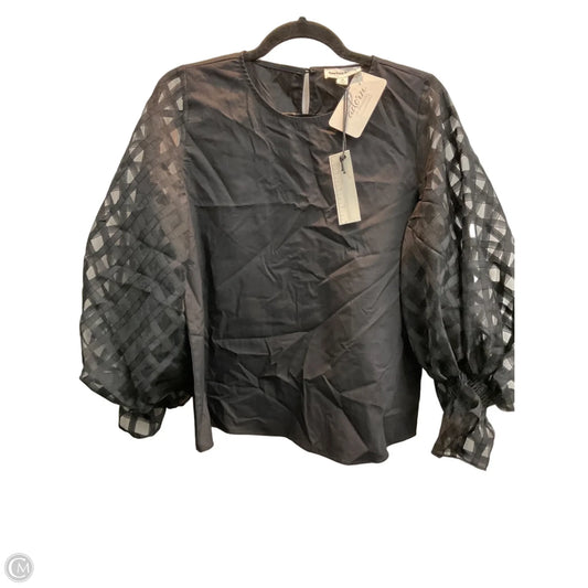 Blouse 3/4 Sleeve By Newbury Kustom In Black, Size: M