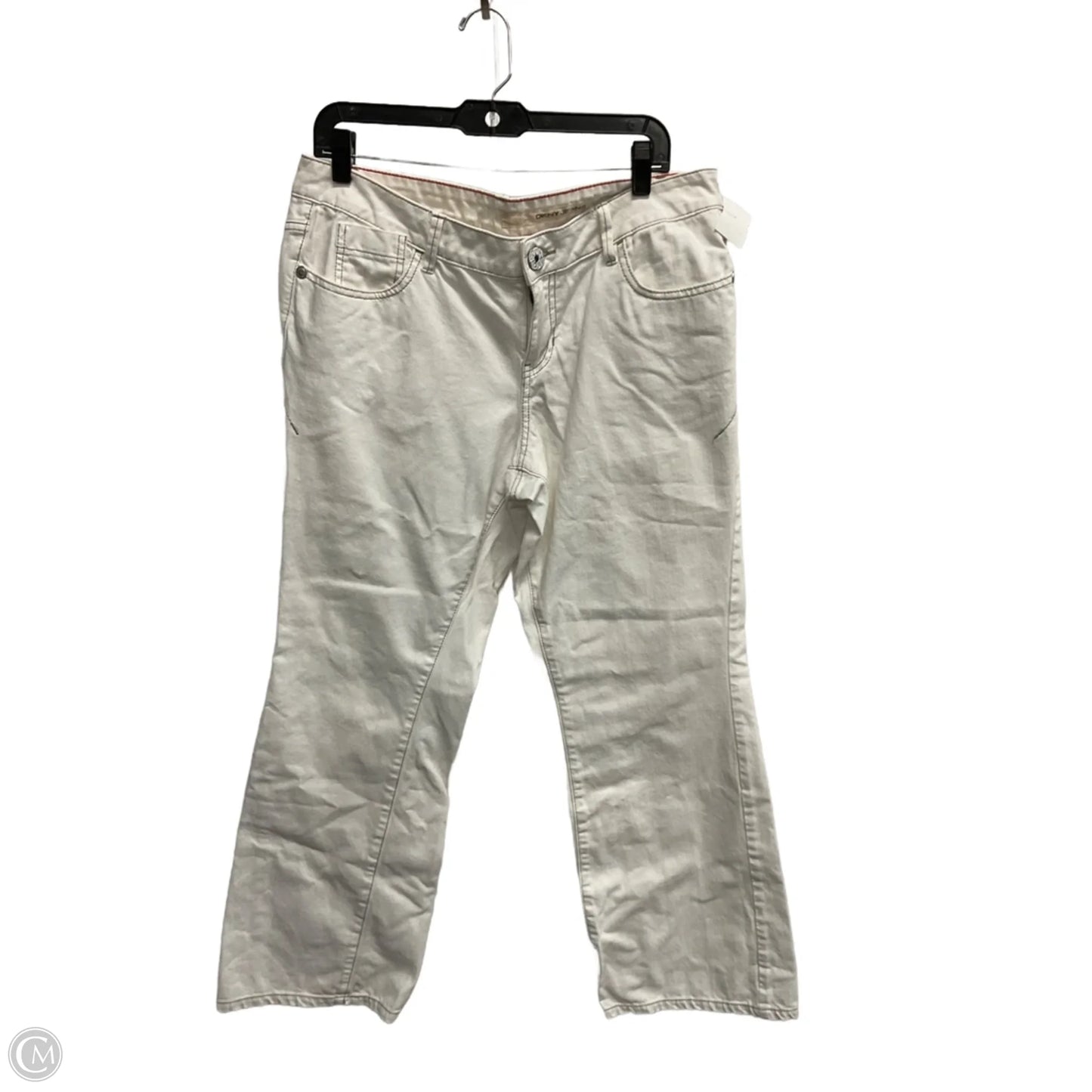 Jeans Boot Cut By Dkny In White, Size: 14