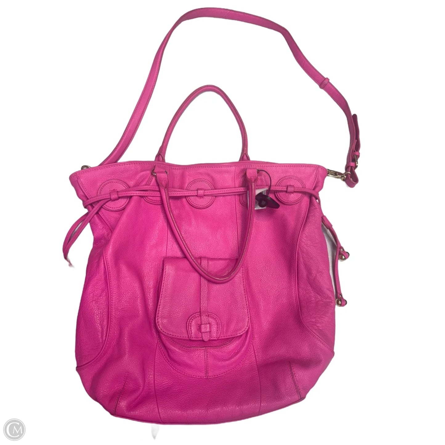Handbag Leather By Isaac Mizrahi Live Qvc, Size: Large