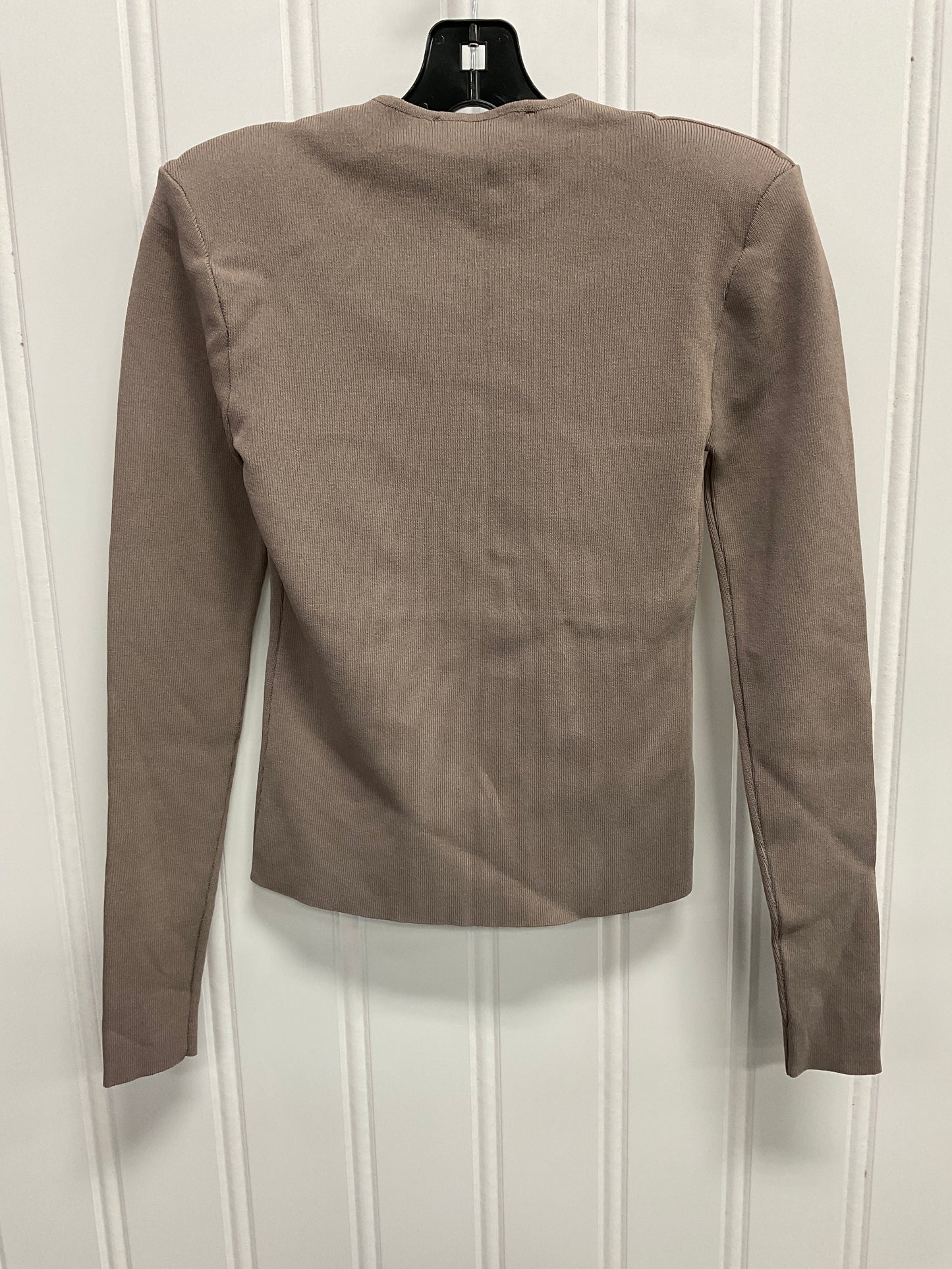 Top Long Sleeve By Zara In Beige, Size: S