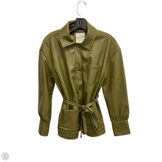 Coat Trench Coat By Bagatelle In Green, Size: Xs