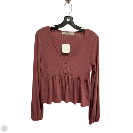 Top Long Sleeve By Altard State In Mauve, Size: M