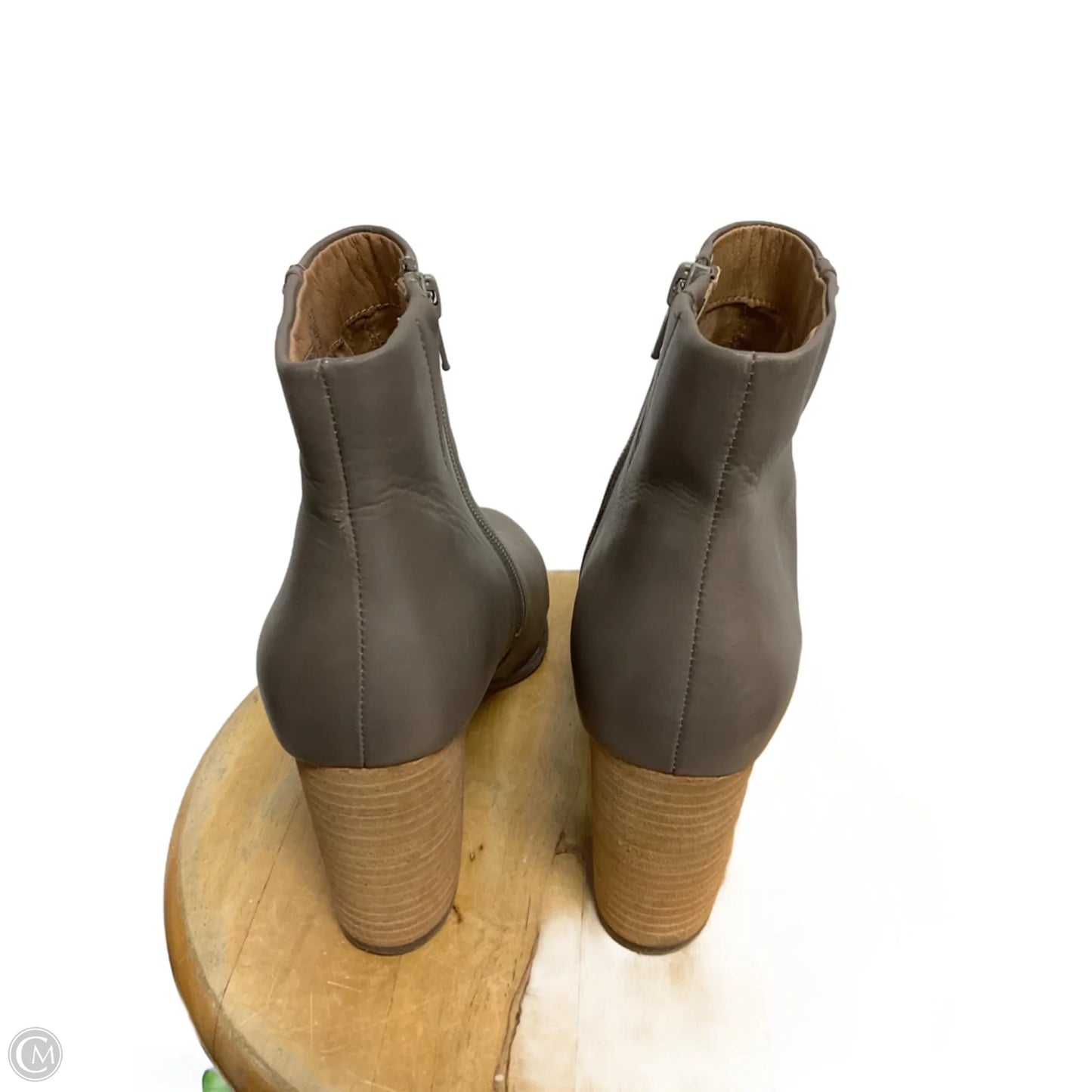 Boots Ankle Heels By Vionic In Taupe, Size: 9