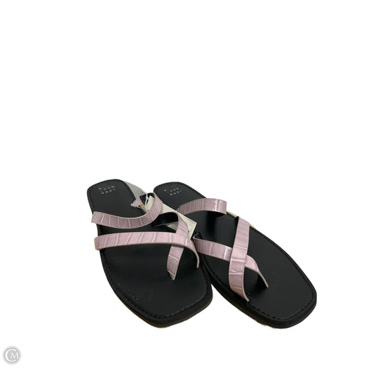 Sandals Flats By A New Day In Purple, Size: 10