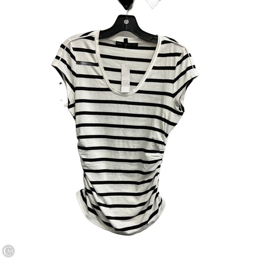 Top Short Sleeve Basic By White House Black Market In Striped Pattern, Size: Xs