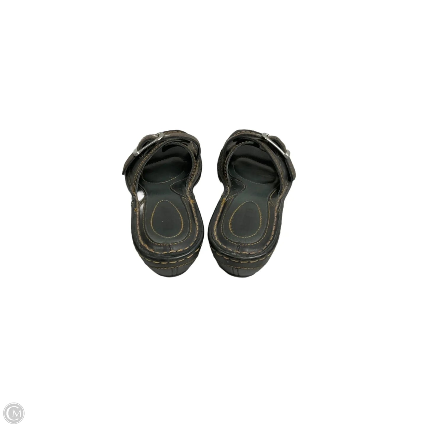 Sandals Heels Wedge By Born In Black, Size: 7