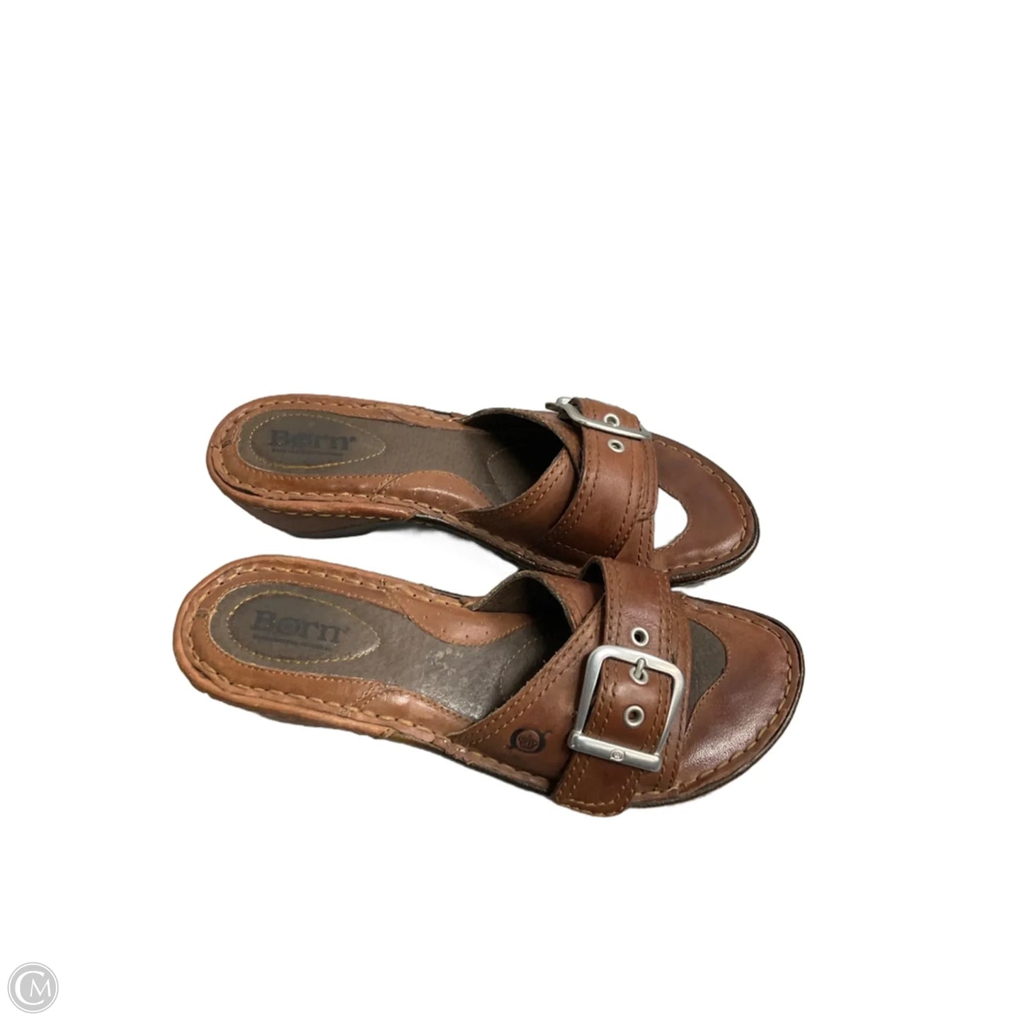 Sandals Heels Wedge By Born In Brown, Size: 7