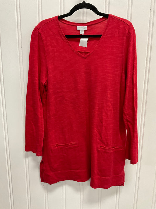 Top Long Sleeve By J. Jill In Red, Size: M