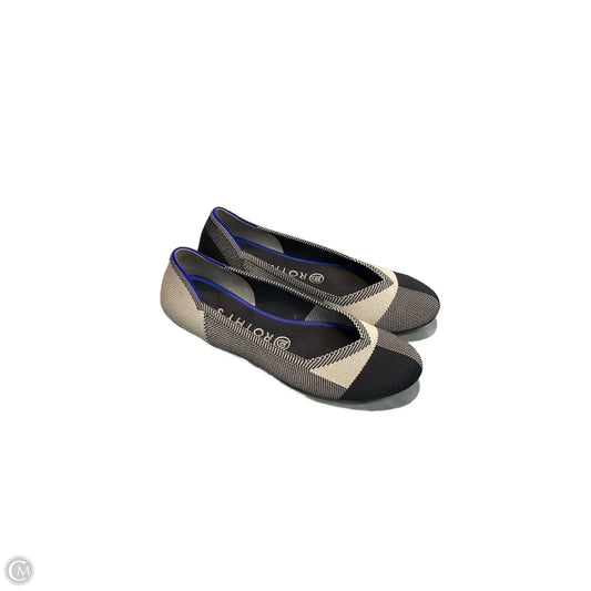 Shoes Flats By Rothys In Black & Cream, Size: 7.5