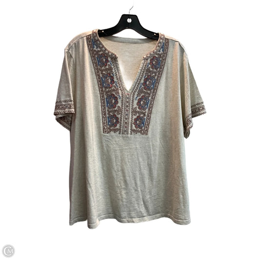 Top Short Sleeve By J. Jill In Beige, Size: 2x