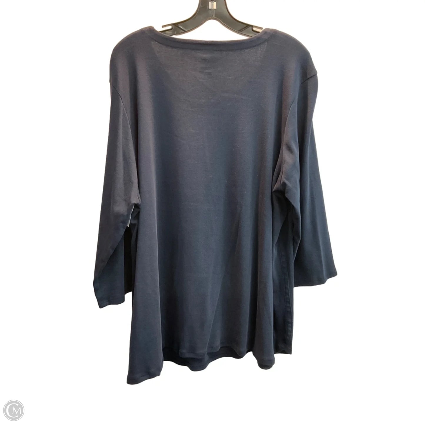 Top 3/4 Sleeve Basic By J. Jill In Navy, Size: 2x