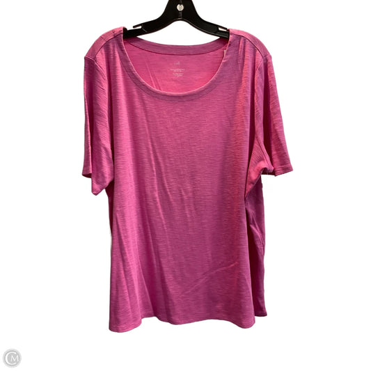 Top Short Sleeve Basic By J. Jill In Pink, Size: 2x