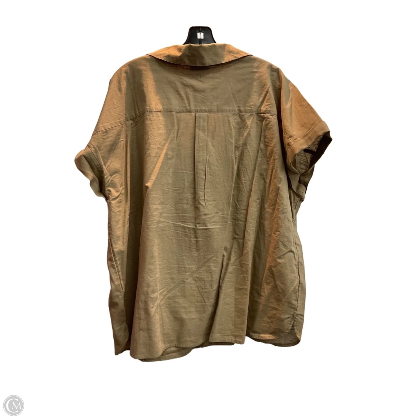 Blouse Short Sleeve By J. Jill In Tan, Size: 2x