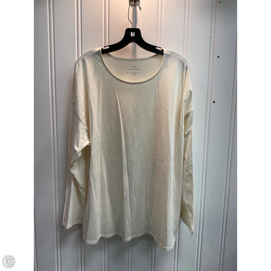 Top Long Sleeve By J. Jill In Cream, Size: 2x