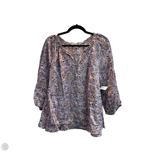 Blouse 3/4 Sleeve By J. Jill In Purple, Size: 2x