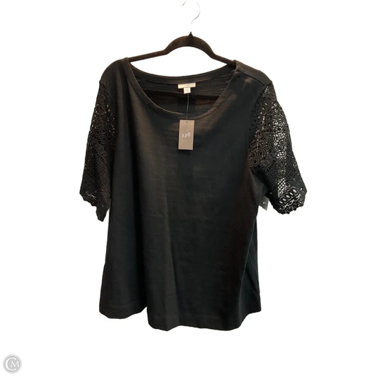 Top Short Sleeve By J. Jill In Black, Size: 2x
