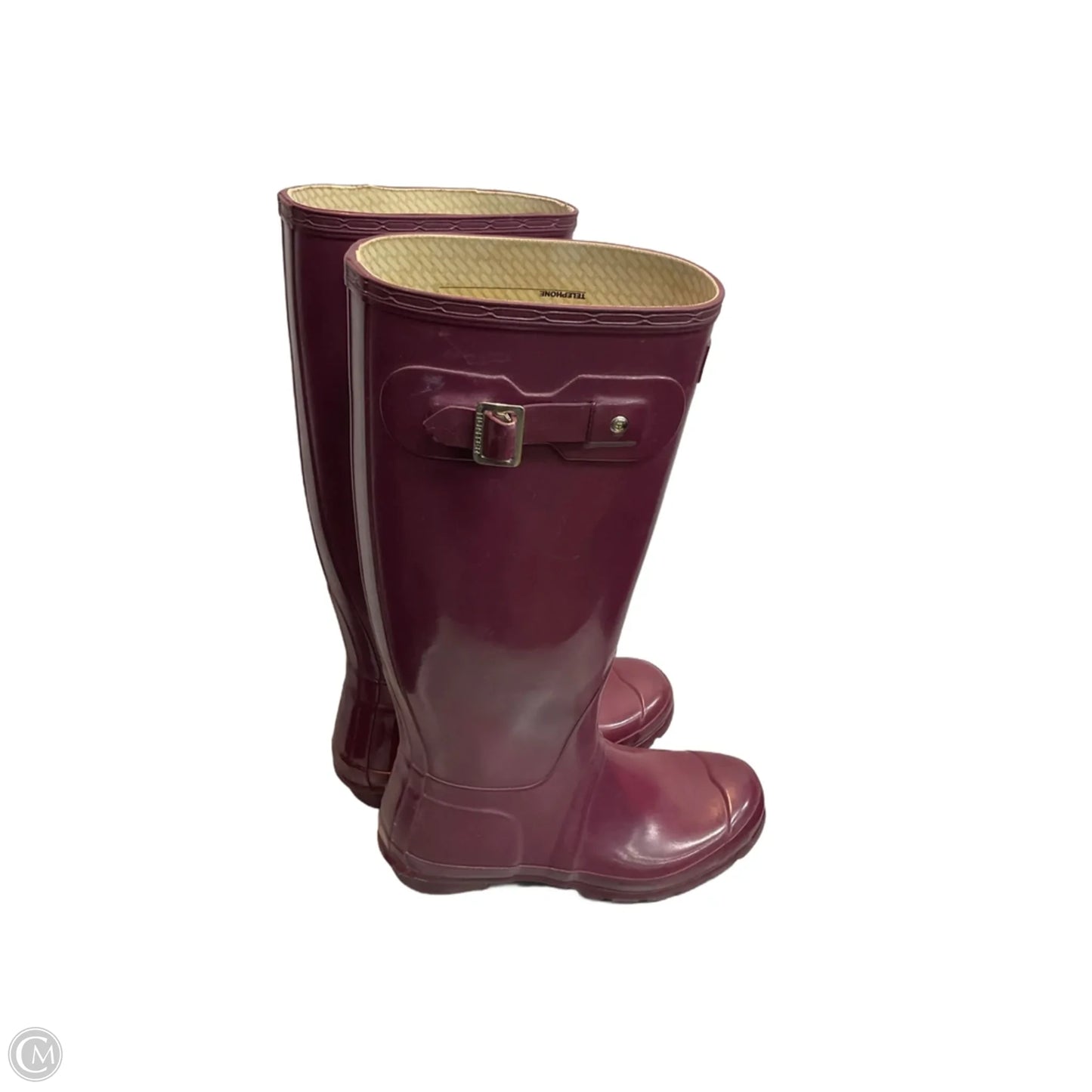 Boots Knee Flats By Hunter In Maroon, Size: 6