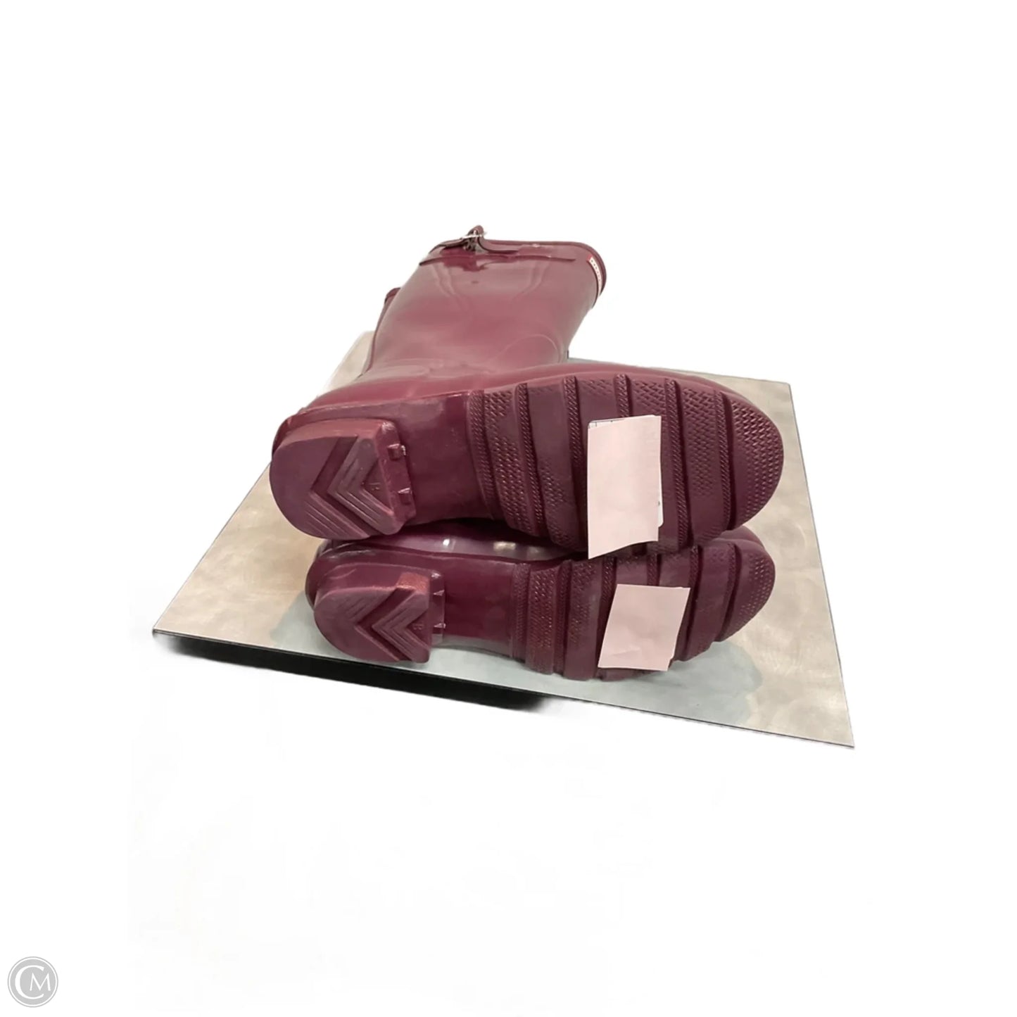 Boots Knee Flats By Hunter In Maroon, Size: 6