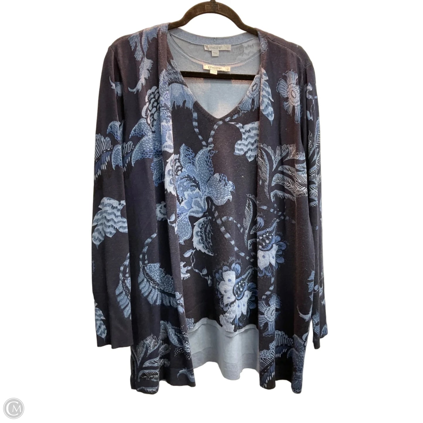 Sweater 2pc By Chicos In Navy, Size: S