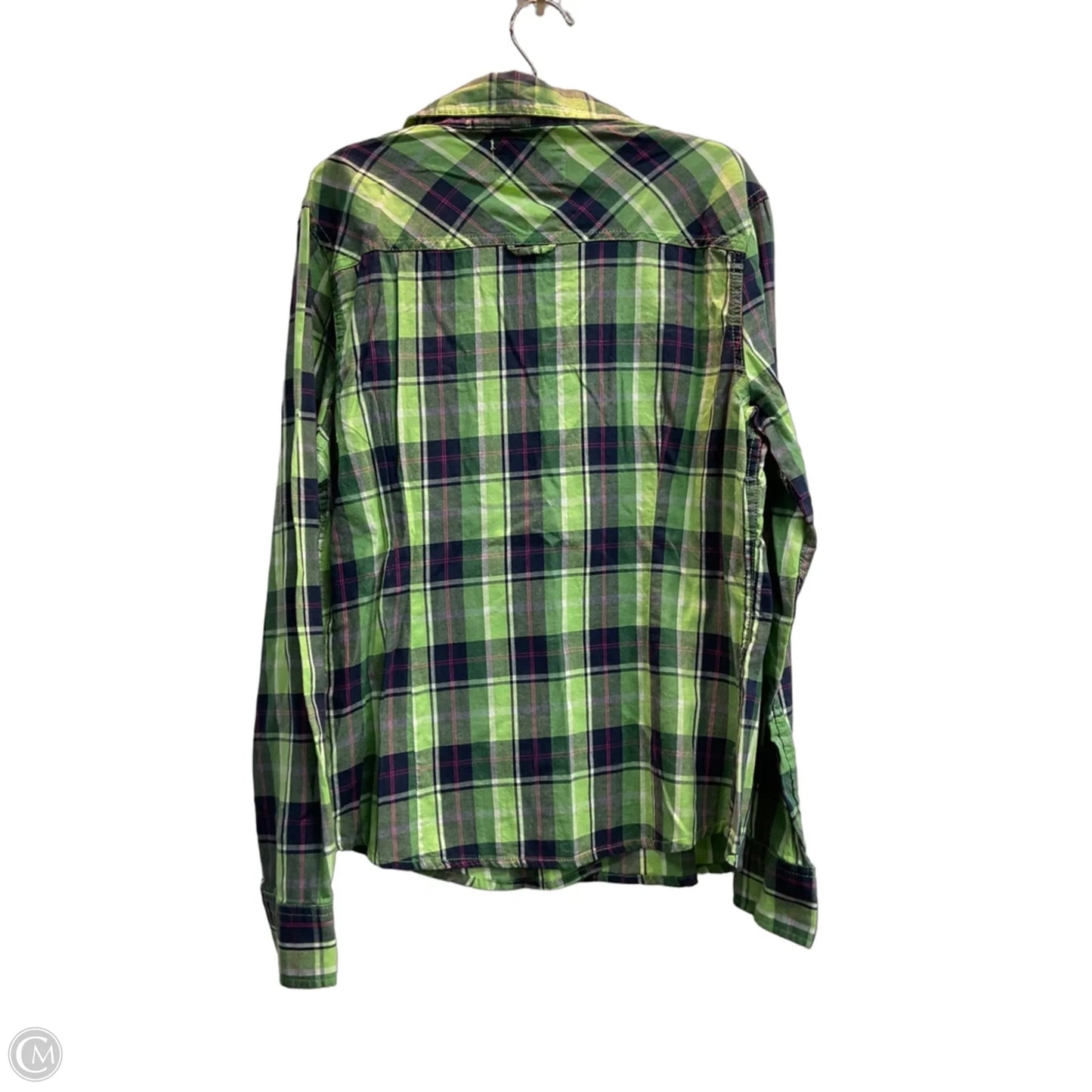 Top Long Sleeve By Aeropostale In Plaid Pattern, Size: Xl