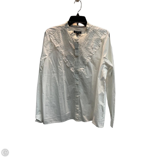 Top Long Sleeve By J. Crew In White, Size: 14