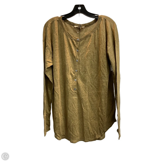 Top Long Sleeve By Banana Republic In Brown, Size: L