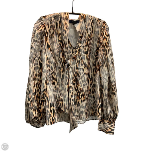 Blouse Long Sleeve By Rachel Roy In Animal Print, Size: M