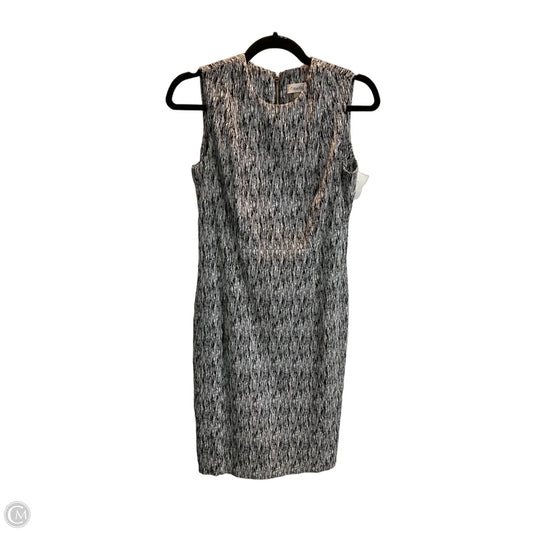 Dress Casual Midi By Calvin Klein In Black & Cream, Size: 4