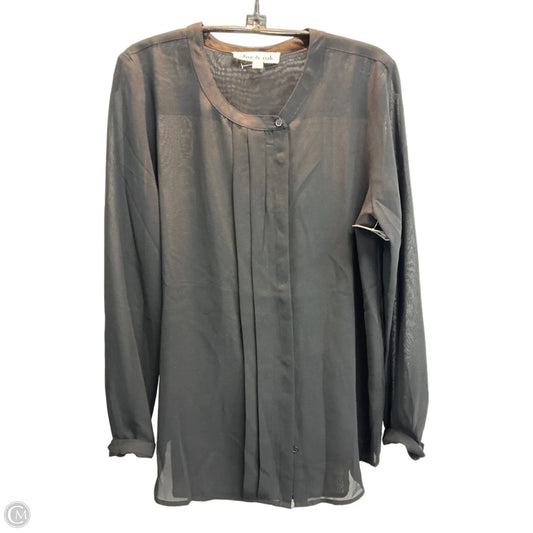 Blouse Long Sleeve By Olive And Oak In Black, Size: S