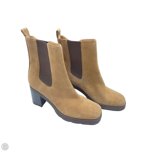 Boots Ankle Heels By Nine West In Brown, Size: 12