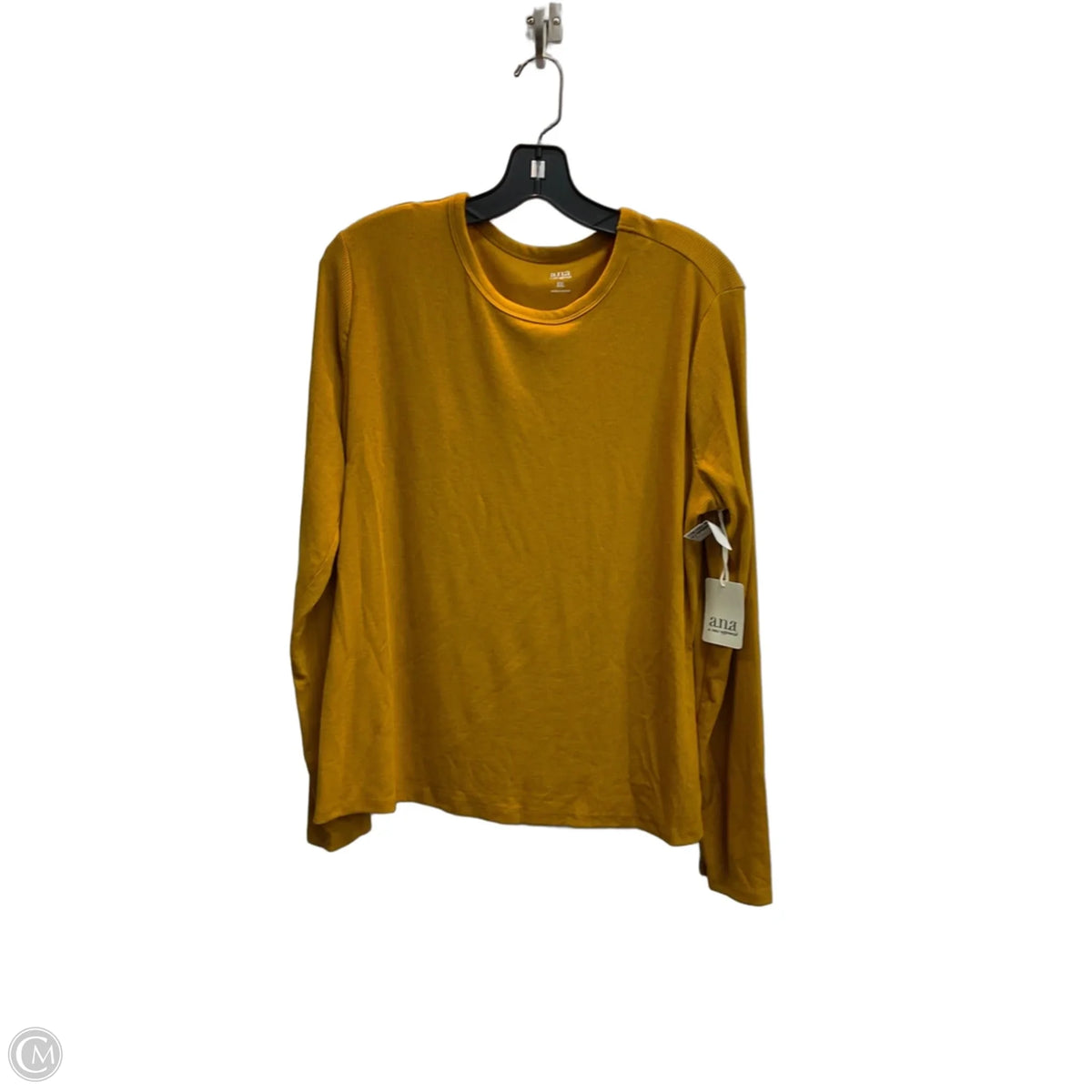 Top Long Sleeve Basic By Ana In Yellow, Size: Xxl